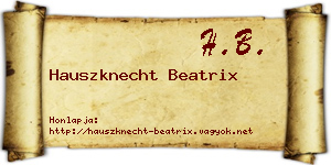 Hauszknecht Beatrix névjegykártya