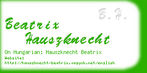 beatrix hauszknecht business card